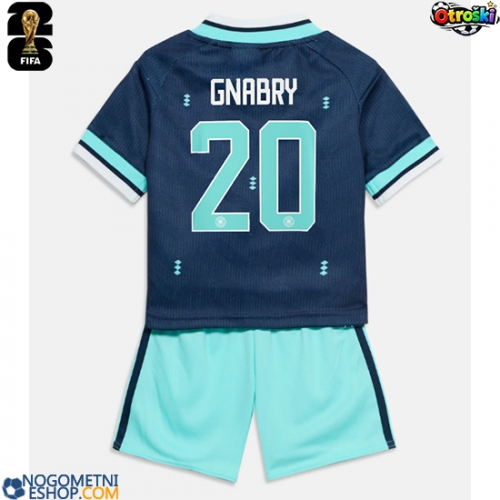Otroški Nogometni dresi Nemčija Serge Gnabry #20 Gostujoči SP 2026 Kratek Rokav (+ Kratke hlače)